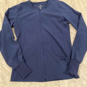 Navy blue scrub jacket